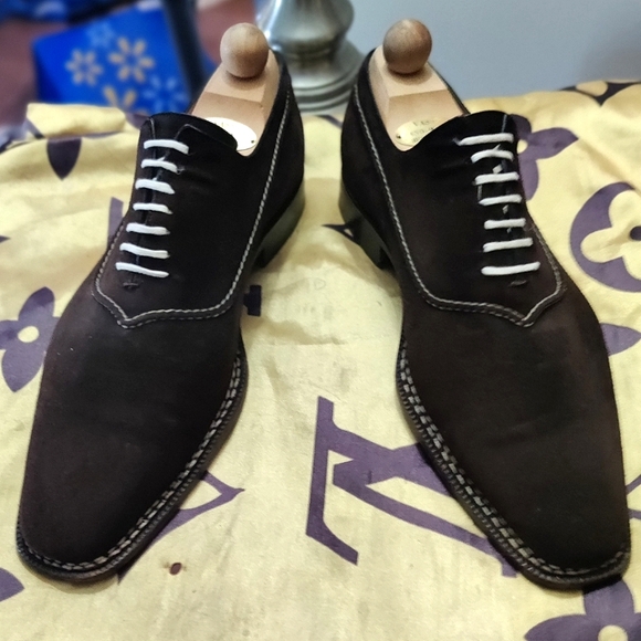 Sutor mantellassi brown suede oxfords - Picture 2 of 11